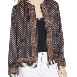 SCOTCH & SODA Reversible Print Satin Bomber Jacket